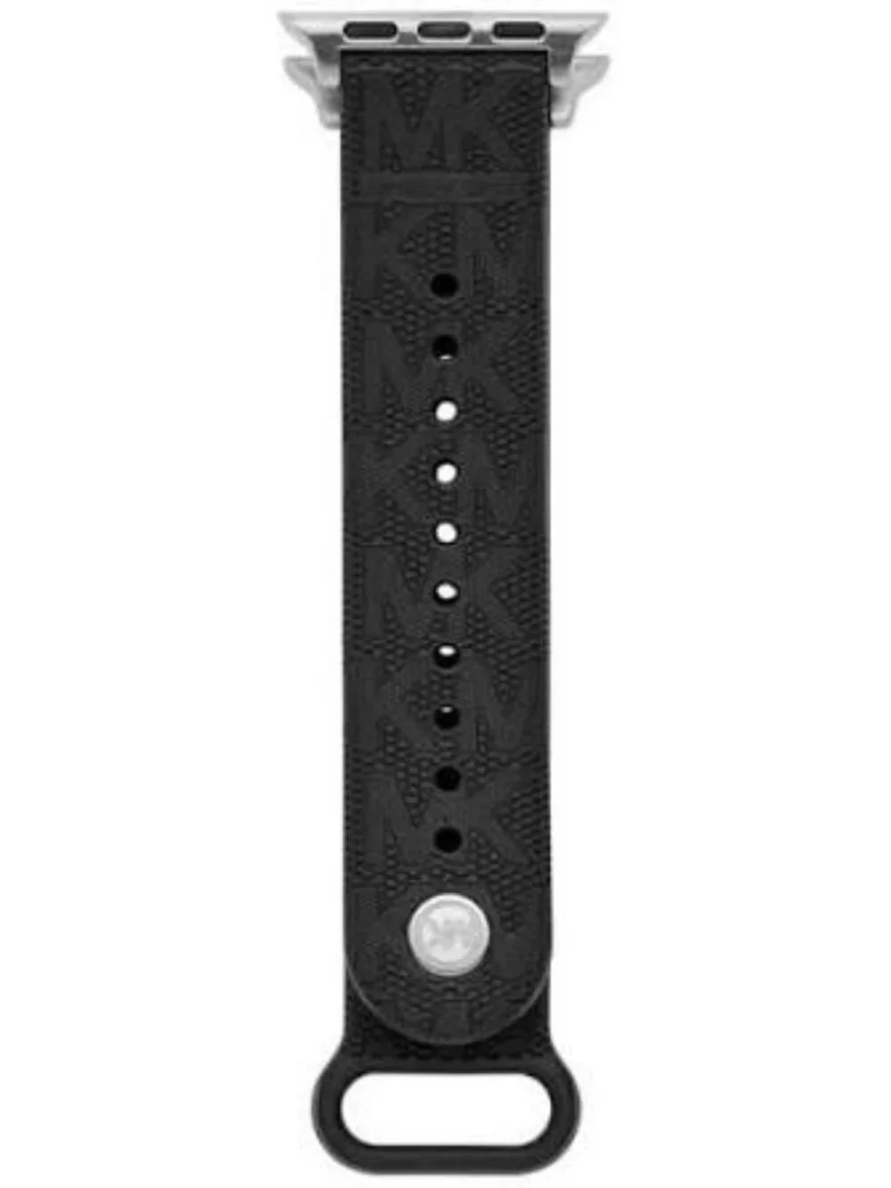 Michael Kors Women's Blush Rubber Black Apple Watch Band Strap 38-40mm